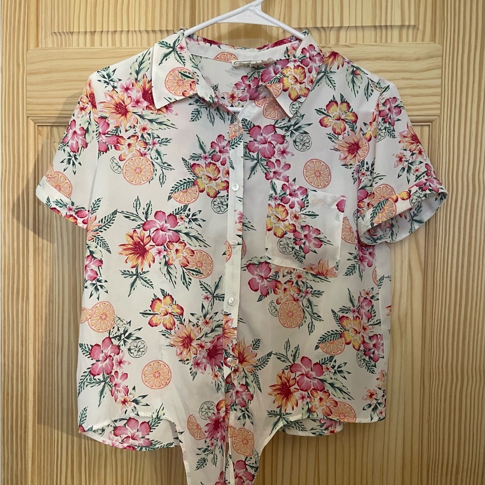 💜💎Floral Button-Up Shirt - Picture 4 of 13